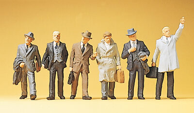 Preiser 10381 Businessmen with Coats HO Gauge Figures