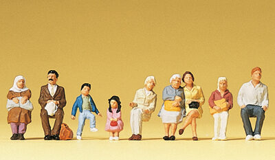 Preiser 10385 Seated Passengers for Buses/Trains HO Gauge Figures