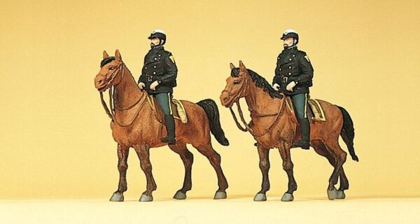 Preiser 10397 US Police on Horseback HO Gauge Figures