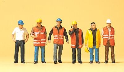 Preiser 10420 Workers Safety Vests HO Gauge Figures