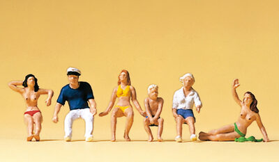Preiser 10426 Motorboat Passengers HO Gauge Figures