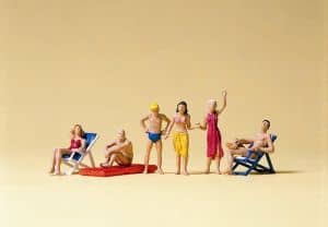 Preiser 10428 Swimmers Bathing HO Gauge Figures