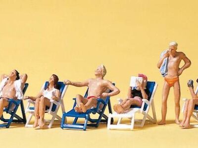 Preiser 10431 Sunbathers with Chairs HO Gauge Figures