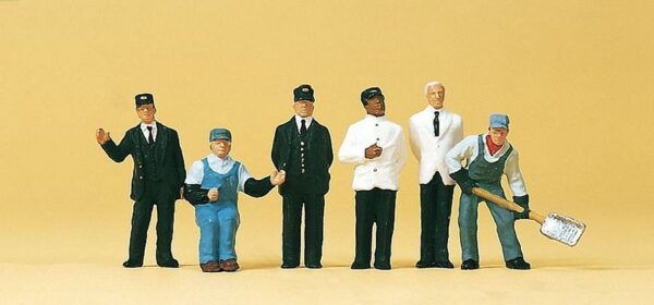 Preiser 10452 US Passenger Train Personnel HO Gauge Figures