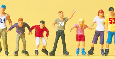 Preiser 10496 Inline Skaters HO Gauge Figures