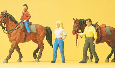 Preiser 10500 Horses & Riders Pk1 HO Gauge Figures