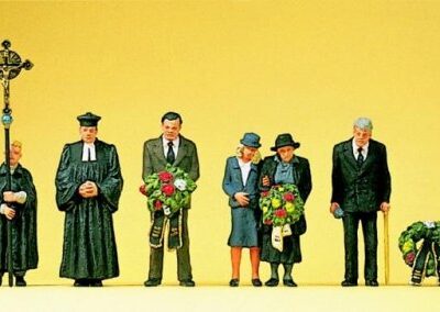 Preiser 10519 Funeral Protestant HO Gauge Figures