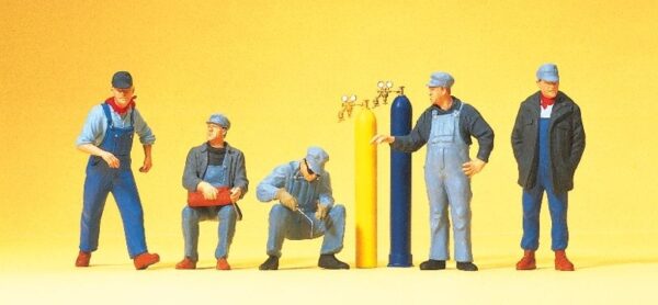 Preiser 10535 US Railway Personnel & Accessories HO Gauge Figures