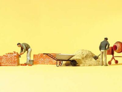 Preiser 10542 Bricklayers & Accessories HO Gauge Figures