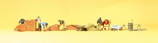 Preiser 10542 Bricklayers & Accessories HO Gauge Figures