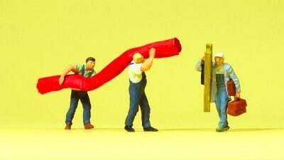 Preiser 10568 Carpet Fitters HO Gauge Figures
