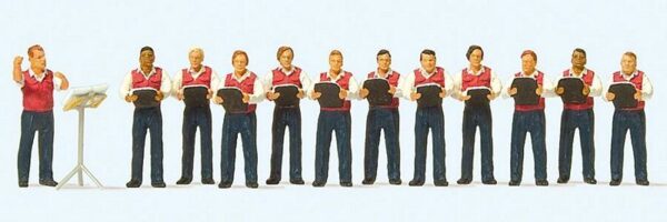 Preiser 10599 Male Choir HO Gauge Figures