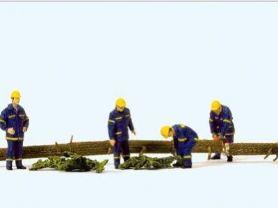 Preiser 10609 THW Workers Clearing Road HO Gauge Figures