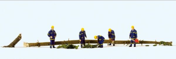 Preiser 10609 THW Workers Clearing Road HO Gauge Figures