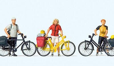 Preiser 10643 Standing Cyclists in Sportswear #1 HO Gauge Figures