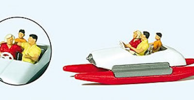 Preiser 10683 Family In Pedal Boat #2 HO Gauge Figures
