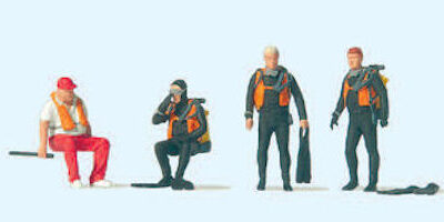 Preiser 10693 Divers HO Gauge Figures