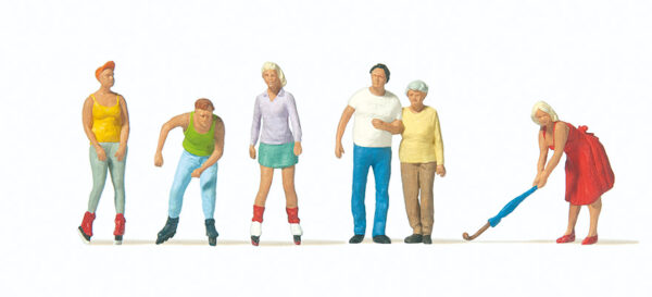Preiser 10740 Skaters & Passers By HO Gauge Figures