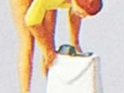 Preiser 28040 Lady looking for Ticket HO Gauge Figures