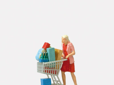 Preiser 28081 Lady Shopaholic HO Gauge Figures