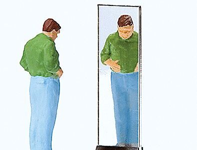 Preiser 28161 Man Trying on Pants HO Gauge Figures