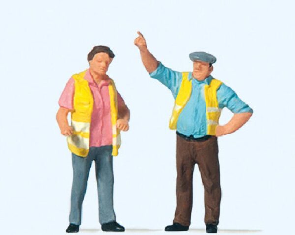 Preiser 28235 Men in Yellow Vests HO Gauge Figures