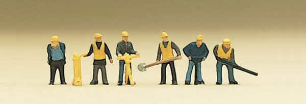 Preiser 79035 Track Maintenance Gang with Tools N Gauge Figures