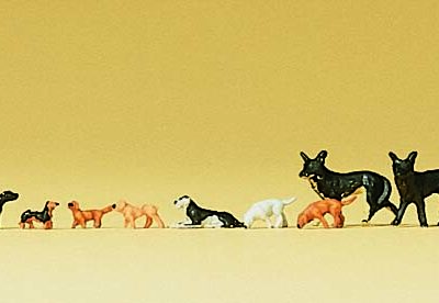 Preiser 79122 Dogs N Gauge Figures