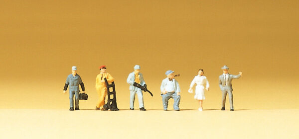 Preiser 79201 US Railway Workers & Passengers N Gauge Figures 