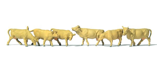 Preiser 79229 Light Brown Cows N Gauge Figures