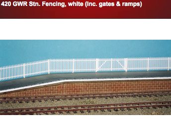 Ratio 420 GWR Station Fencing, White (inc. gates & ramps) OO Scale