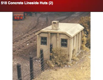 Ratio 518 Concrete Lineside Huts (2) OO Scale