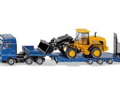 Siku 1790 Man Truck with Low Loader & JCB Wheel Loader 1/87 Scale