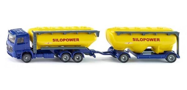 Siku 1809 Mercedes Benz Truck and Trailer Unit - SiloPower Feedstuff Silo