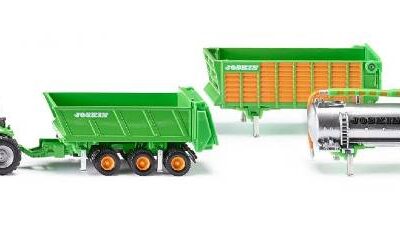 Siku 1848 Deutz-Fahr Agrotron Tractor with Joskin 3 Trailer Set 1/87 Scale