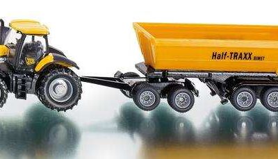 Siku 1858 JCB 8250 Tractor with Dolly & Tipping Trailer 1/87 Scale
