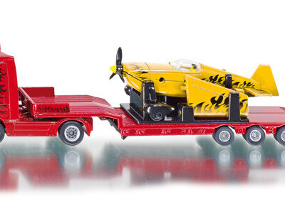 Siku 1866 Mercedes Benz Low Loader Transporter with sports airplane 1/87 Scale