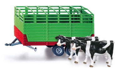 Siku 2875 Stock Trailer with 2 cows 1/32 scale