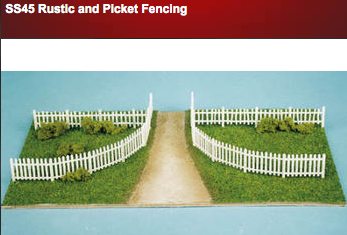 Wills SS45 Rustic and Picket Fencing OO Scale