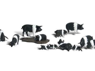 Woodland Scenics A2139 Hampshire Pigs N Gauge Figures