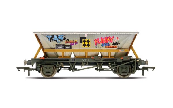 Hornby R6961 BR HAA Wagon, No. 355855 with Graffiti