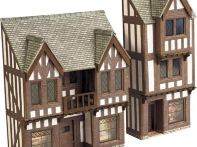 Metcalfe PN190 Low Relief Timber Framed Shops Kit N Scale