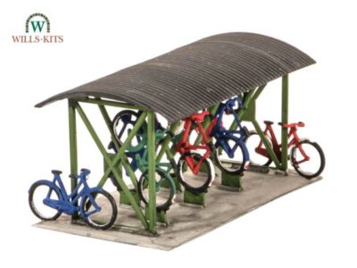 Wills SS23 Bicycle Shed and Bikes OO Scale