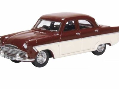 Oxford Diecast 76FZ002 Ford Zodiac MkII Imperial Maroon/Ermine White