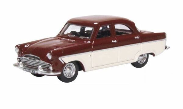 Oxford Diecast 76FZ002 Ford Zodiac MkII Imperial Maroon/Ermine White