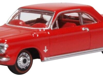 Oxford Diecast 87CH63002 Chevrolet Corvair Coupe 1963 - Riverside Red