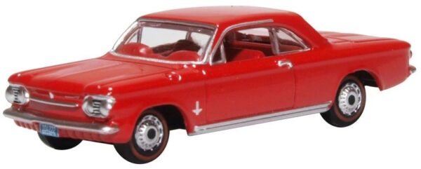 Oxford Diecast 87CH63002 Chevrolet Corvair Coupe 1963 - Riverside Red