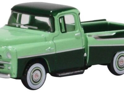 Oxford Diecast 87DP57003 Dodge D100 Sweptside Pick Up 1957 - Forest Green / Misty Green