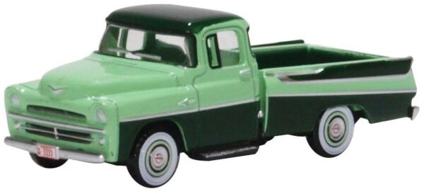 Oxford Diecast 87DP57003 Dodge D100 Sweptside Pick Up 1957 - Forest Green / Misty Green