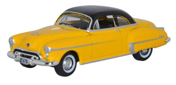 Oxford Diecast 87OR50003 Oldsmobile Rocket 88 Coupe 1950 - Yellow / Black 1/87 Scale